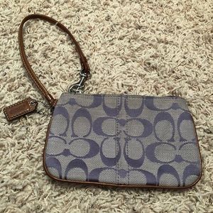 Coach wristlet purple signature pattern